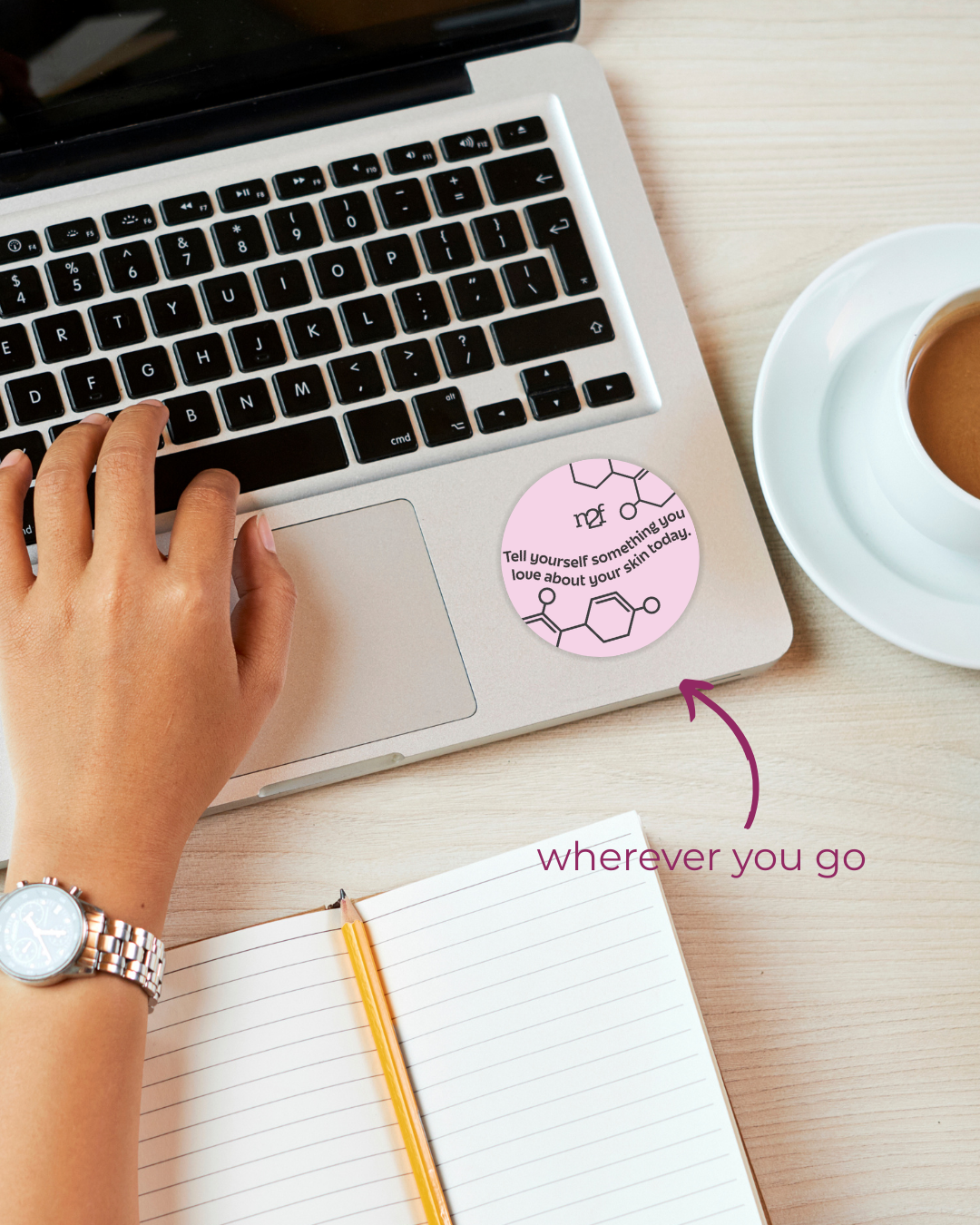 skin positivity sticker