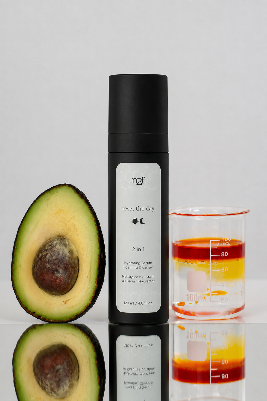 reset the day - 2 in 1 hydrating serum foaming cleanser