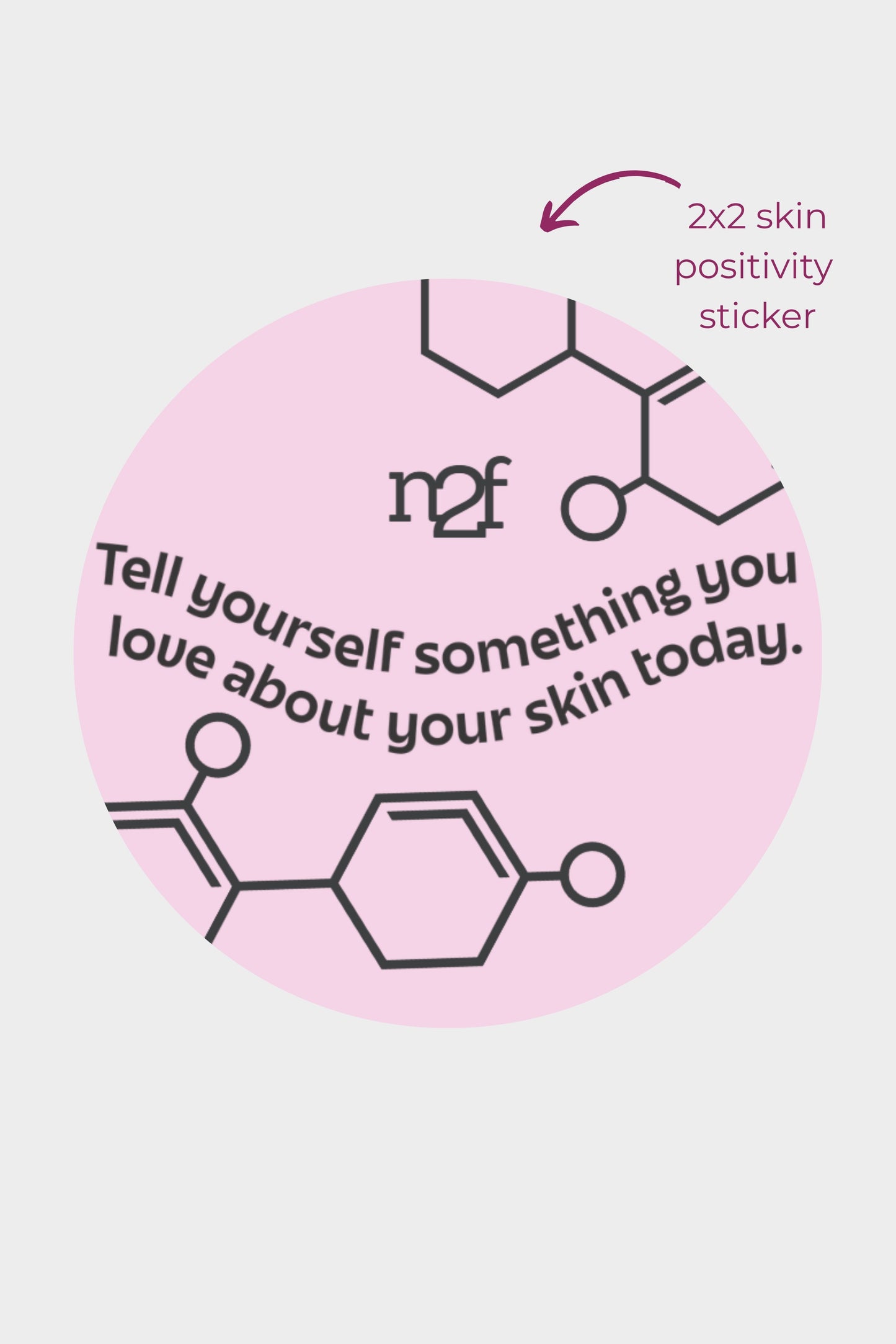 skin positivity sticker